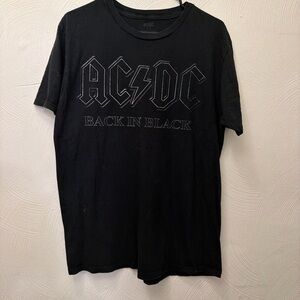AC/DC Black 'Back In Black' Graphic Tee